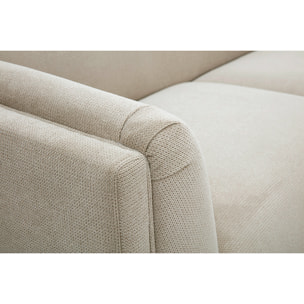 Canapé design 3 places en tissu chenille beige HOSBO