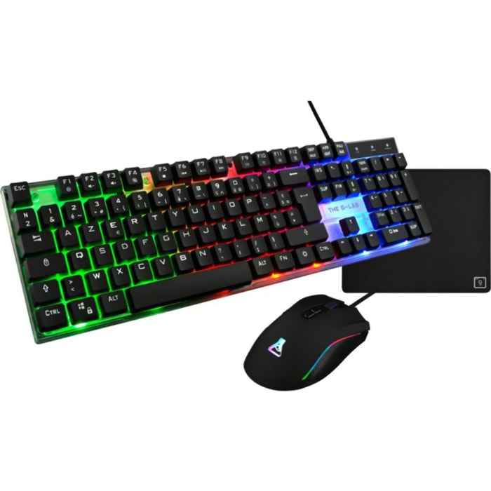 Pack clavier et souris gamer THE G-LAB COMBO YTTRIUM FR 3EN 1