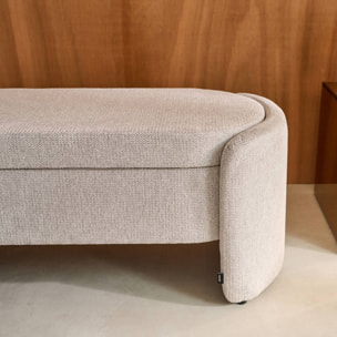 Banc coffre, bout de lit contemporain tissu KALO