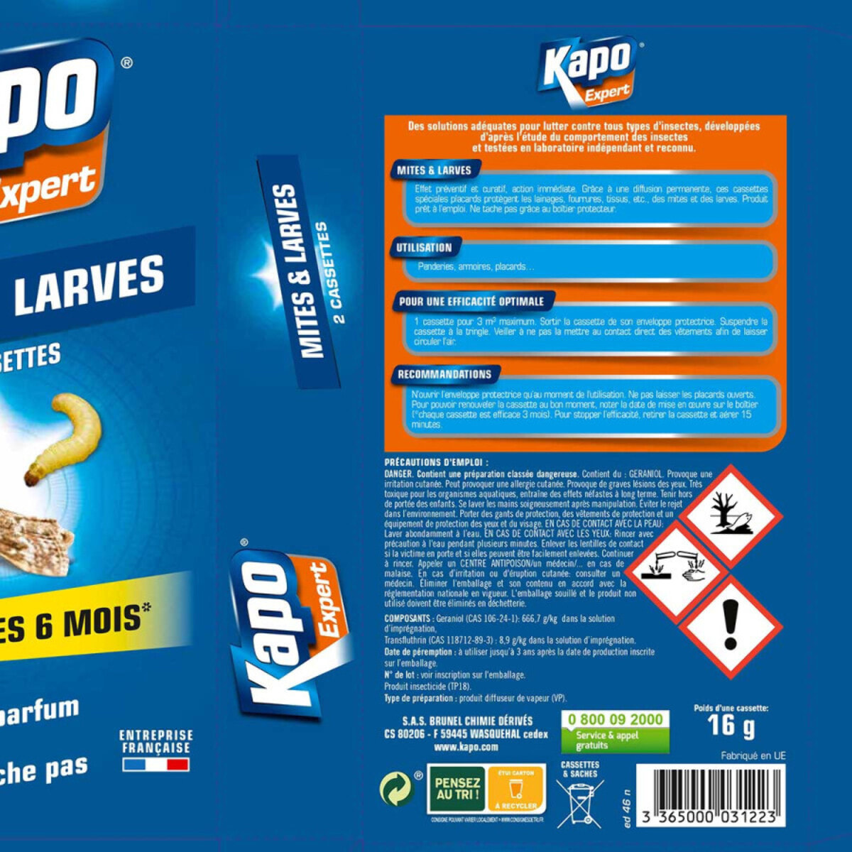 Pack de 2 - Kapo - Cassettes Mites Et Larves Etui De 2