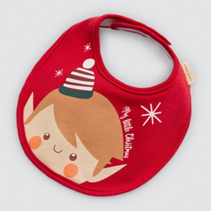 Confezione di bavaglini impermeabili per neonato con stampa natalizia