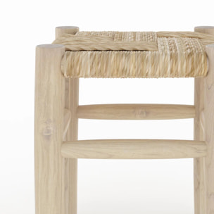 Tabouret en branche de teck H35,5 cm - Popa