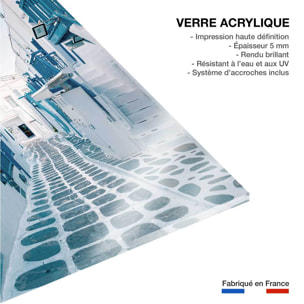 Tableau rue bleue santorin Tableau plexiglas