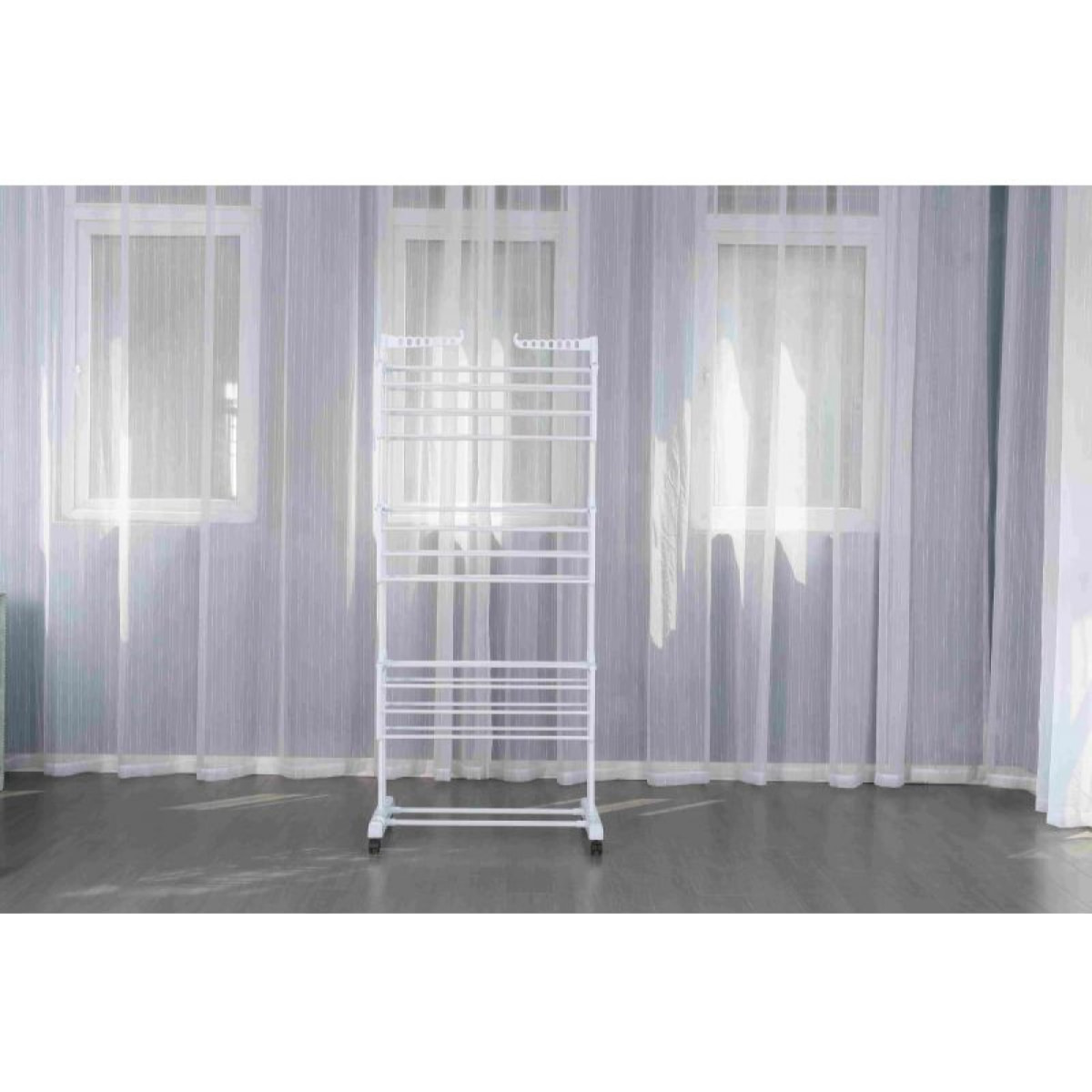 Séchoir multifonctions 20m d'étendage blanc Herzberg HG8034-WHT