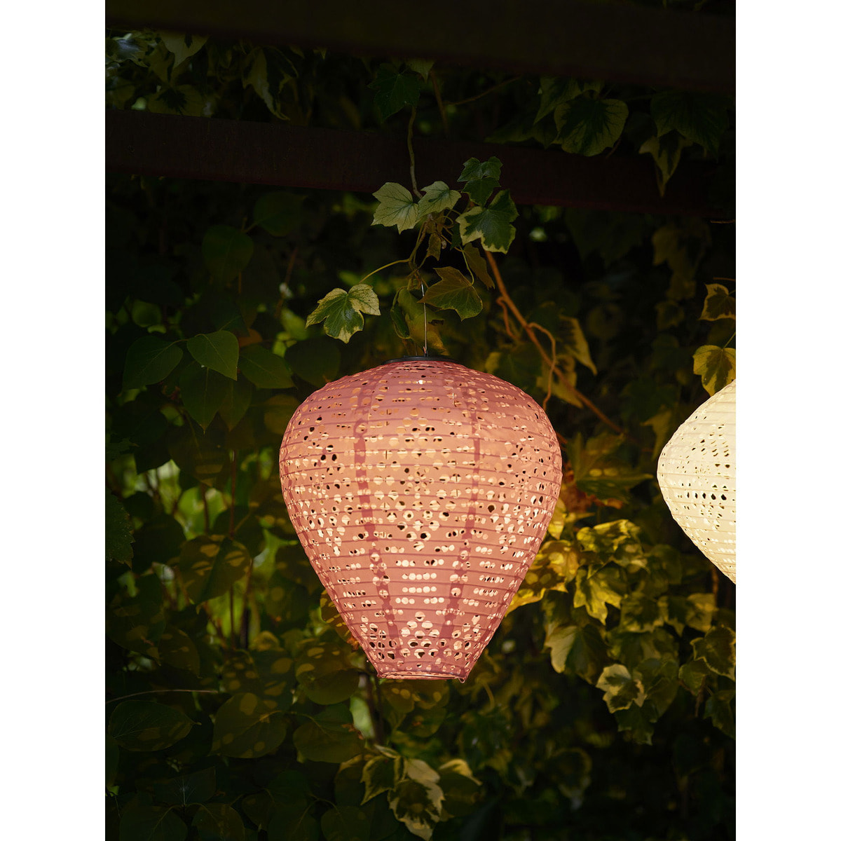Greatham - Lanterna LED solare ricaricabile rosa ø30 cm