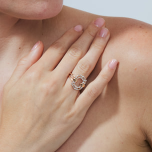 Anillo Polzal acabado oro rosa 18k