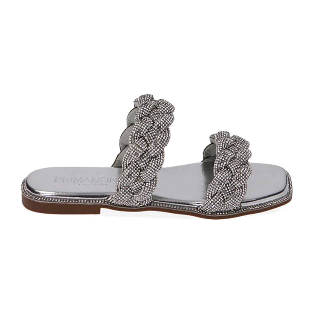 Zapatillas de plata laminada