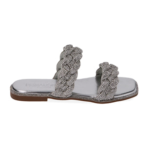 Zapatillas de plata laminada