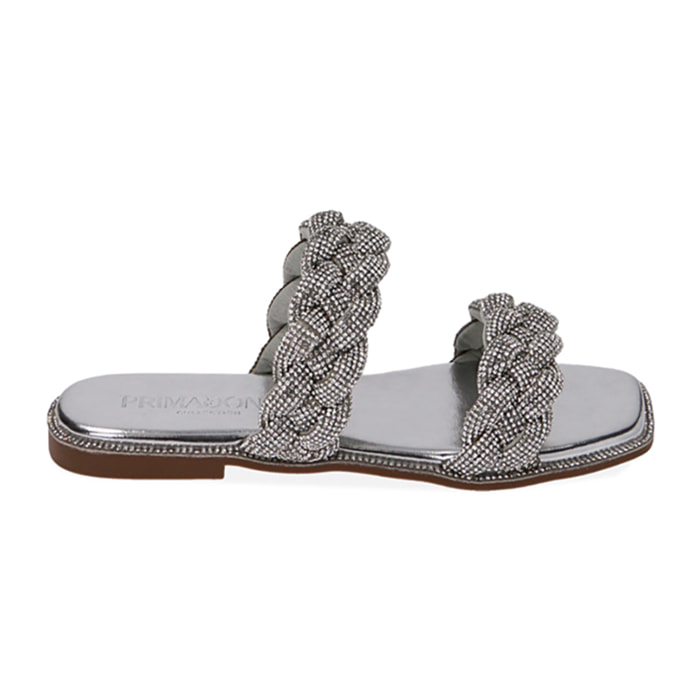 Zapatillas de plata laminada