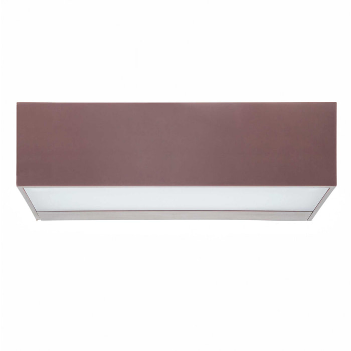 Forlight Ara aplique exterior rectangular marrón con led blanco cálido 3000K