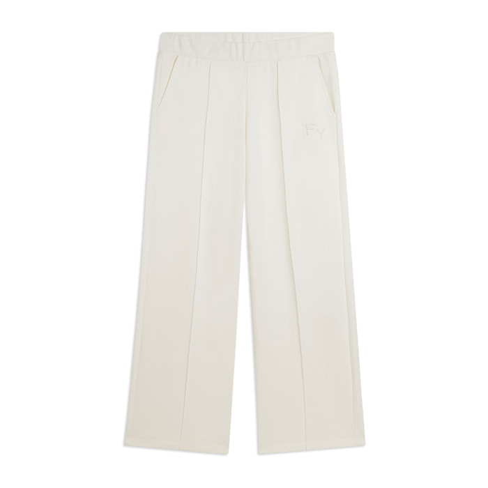 Pantaloni Sportivi con Gamba Wide Leg e Logo Ricamato