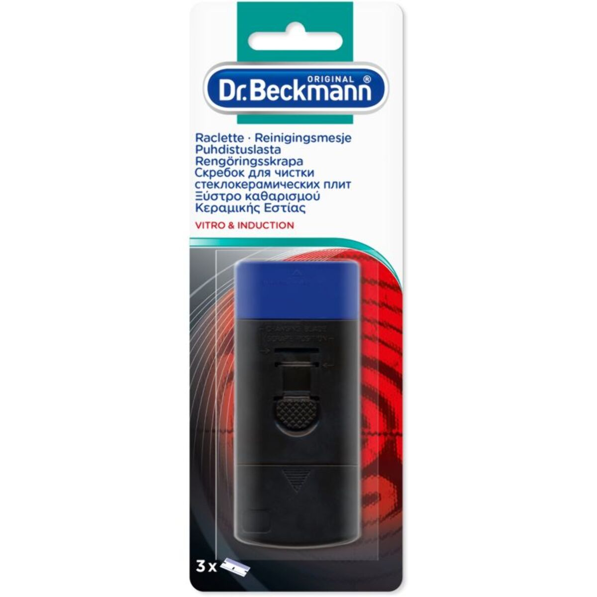 Raclette DR BECKMANN Induction & plaque vitro 3 lames