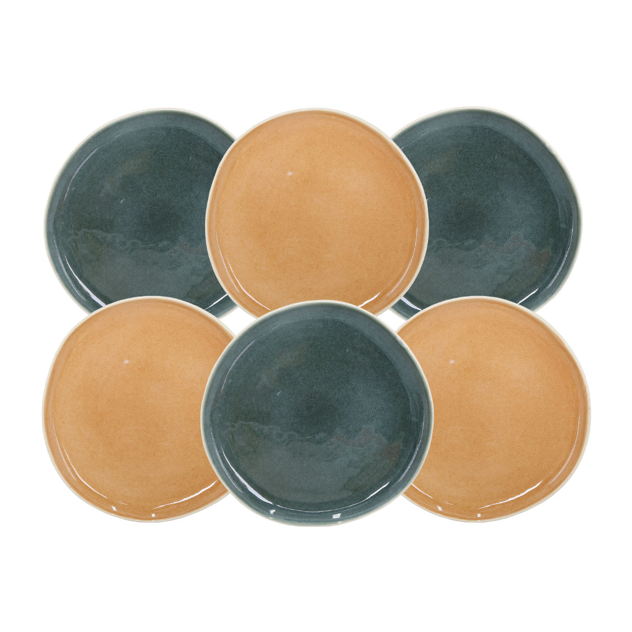 Lot de 6 petites assiettes à dessert, CORALIA