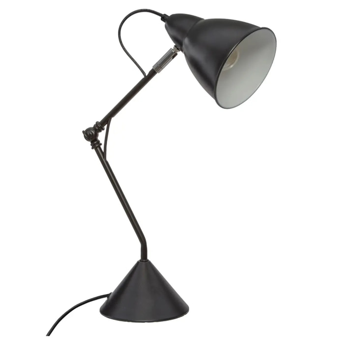 Lampe "Aude" noire - métal H62 cm