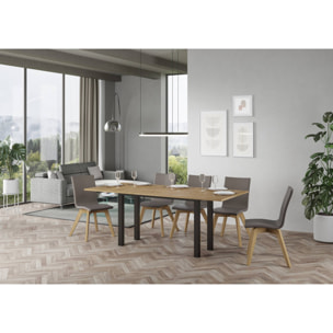 Tavolo apribile 120/200x45/90 cm Everyday Double Quercia Natura telaio Antracite