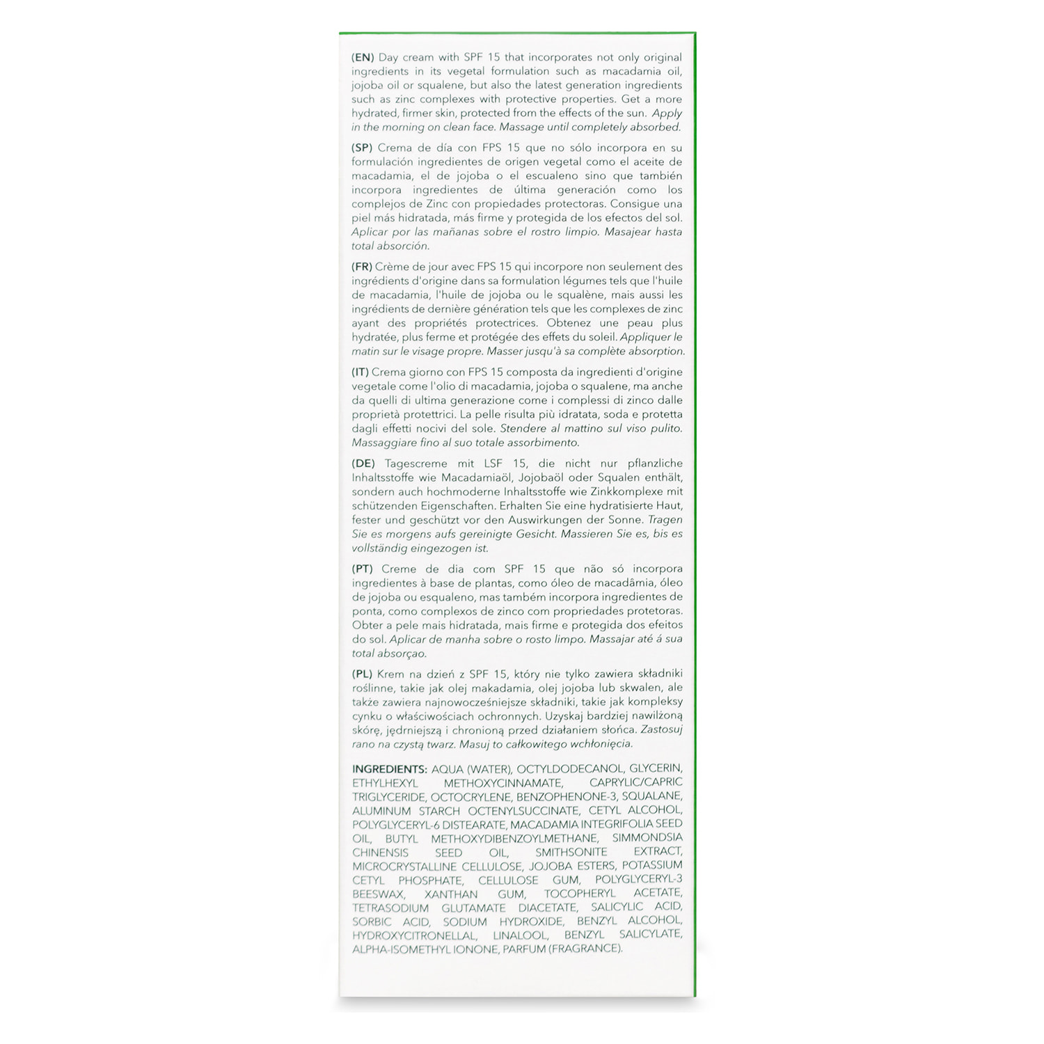 Crème raffermissante spf 15 - 50 ml - tous types de peaux