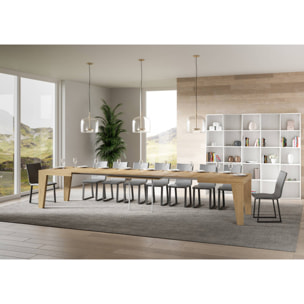 Table extensible 90x140/400 cm Naxy Chêne Nature