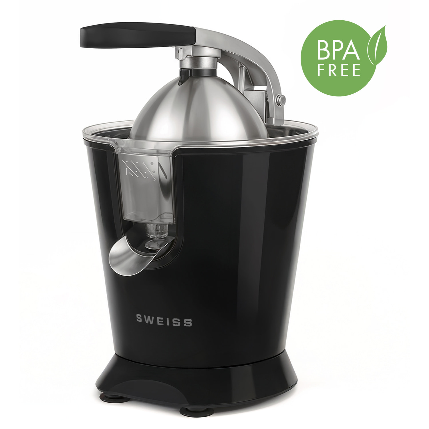 Exprimidor eléctrico ZEST9, SWEISS, Vertedor antigoteo
