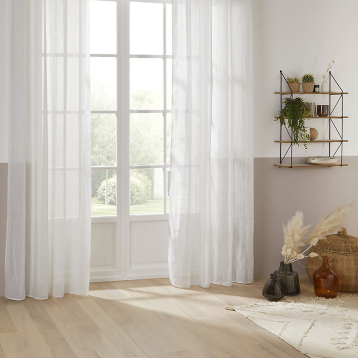 Voilage - lin - blanc - 140x240 cm