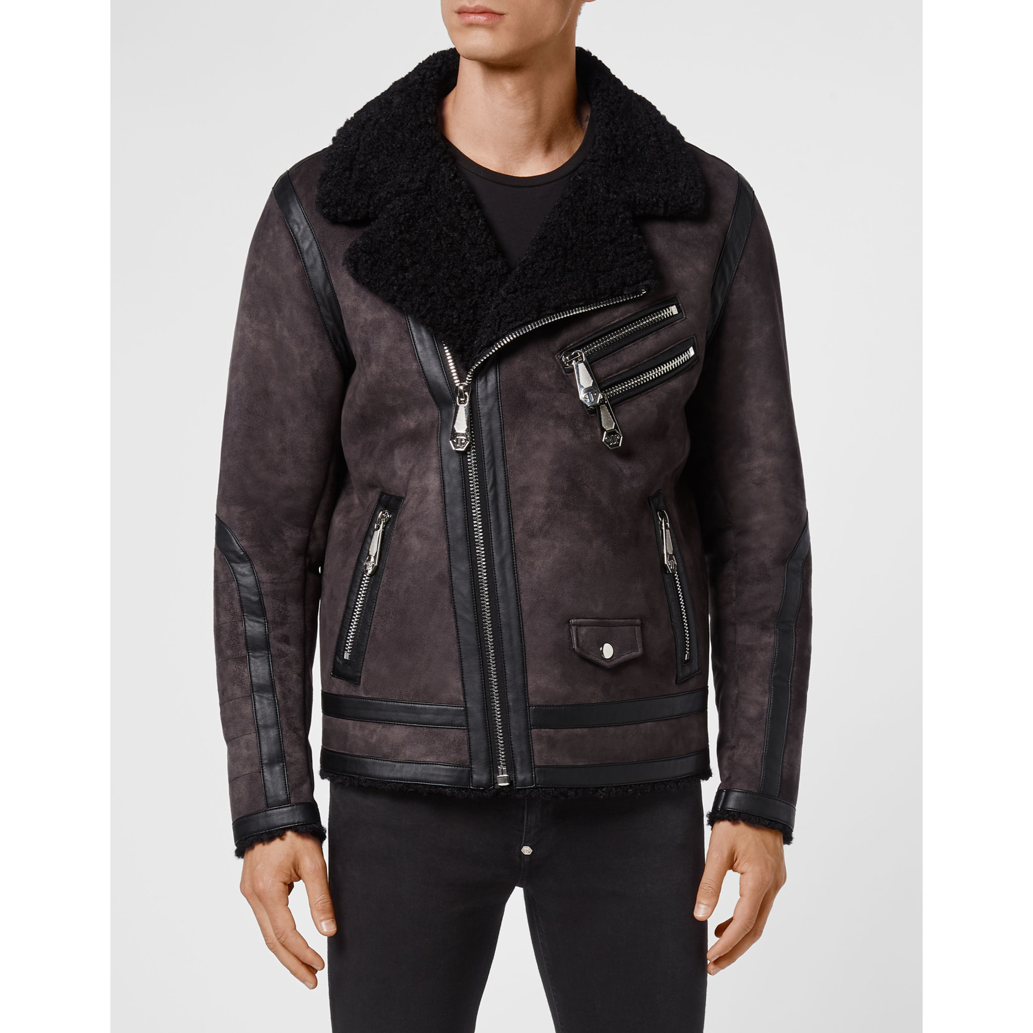 PHILIPP PLEIN Biker Jacket ICONIC PLEIN