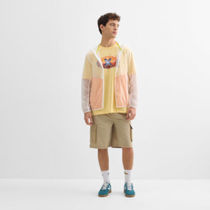 Cortavientos MUNICH streetwear de poliamida naranja