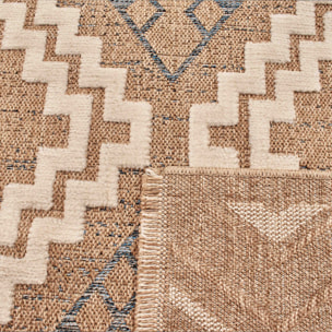 Tulum - Tapis aspect jute motif en relief