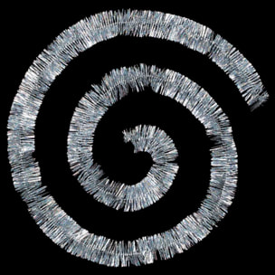 Guirlande holographique brins fins 5cmx2m 4 plis argent
