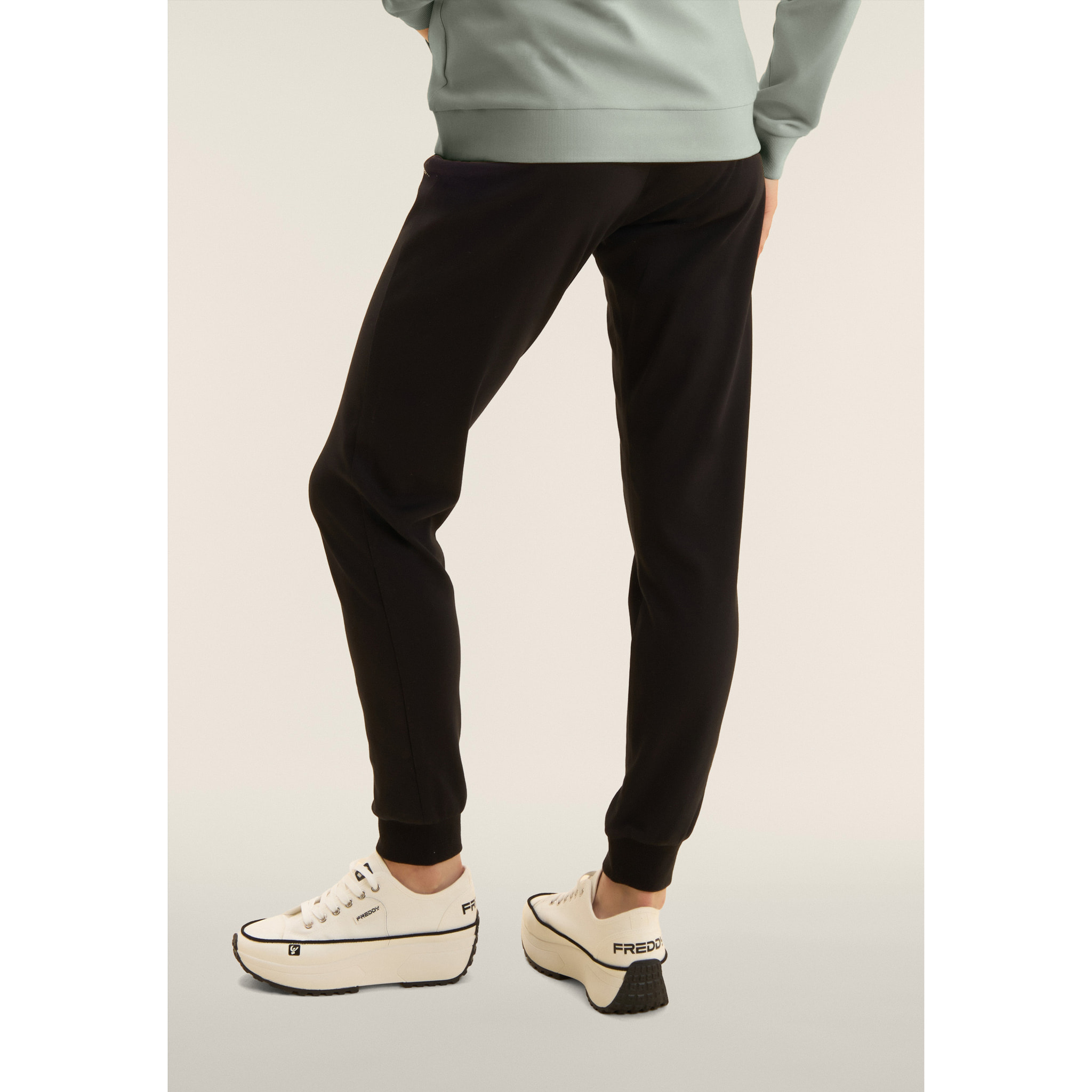 Tuta con zip e cappuccio con interno animalier