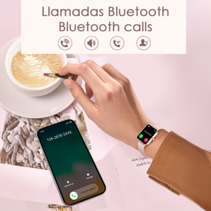 Smartwatch QS01 PRO, llamadas bluetooth, asistente de voz, modos deportivos y monitor de salud.