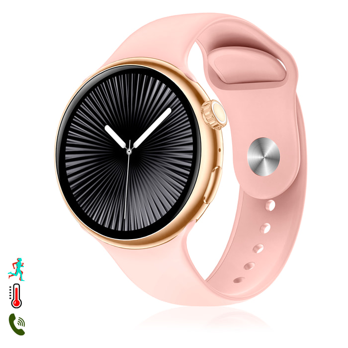 Smartwatch Z12 Pro con monitoraggio avanzato della frequenza cardiaca, O2, termometro. Molteplici modalità sportive. Doppia fascia.