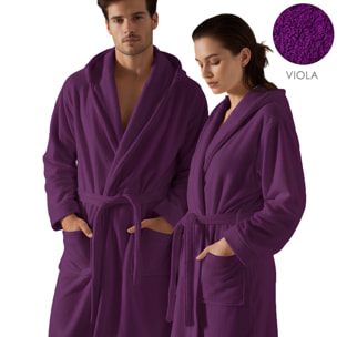 Accappatoio unisex con cappuccio e tasche