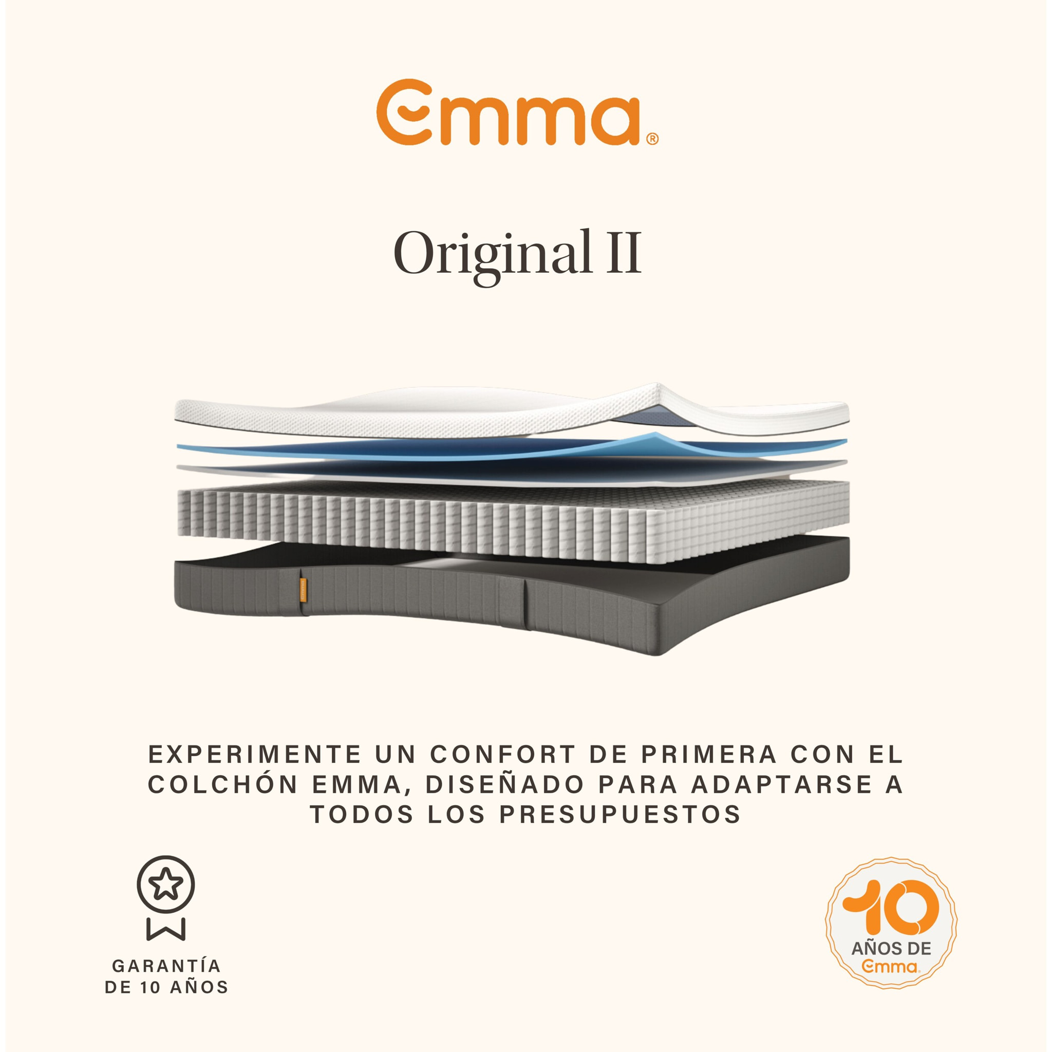 Colchón Original II | Muelles y espuma viscoelástica | 22 cm