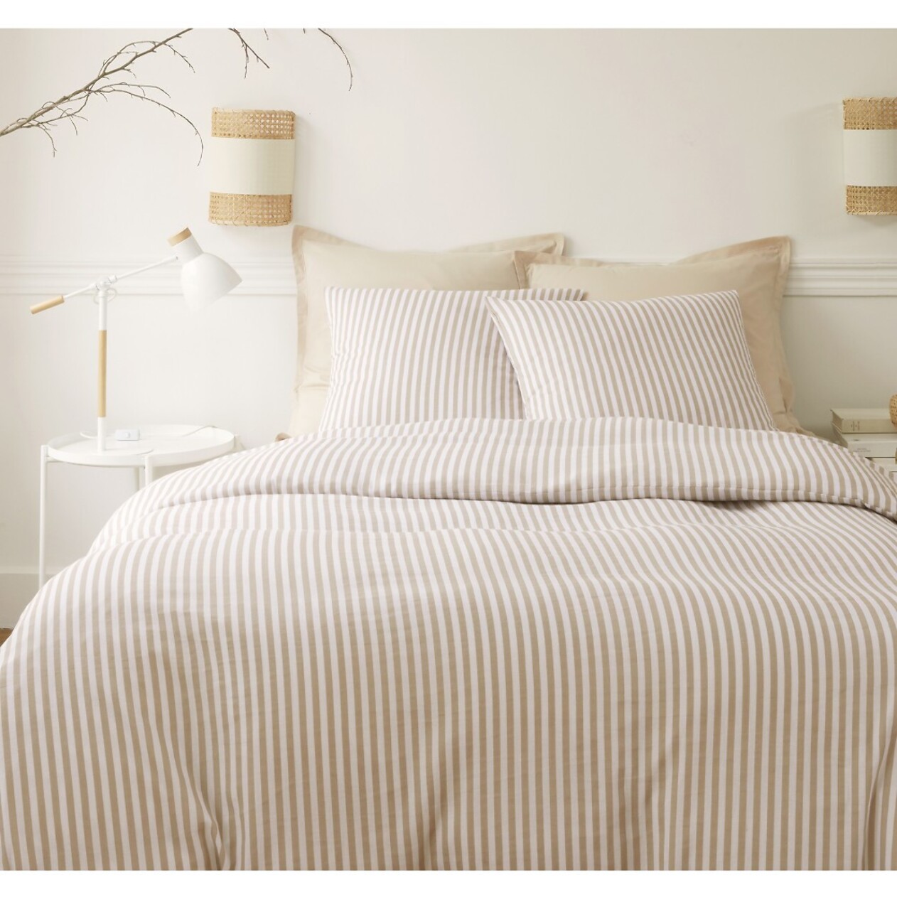 Parure housse de couette 100% gaze de coton imprimé soleïs