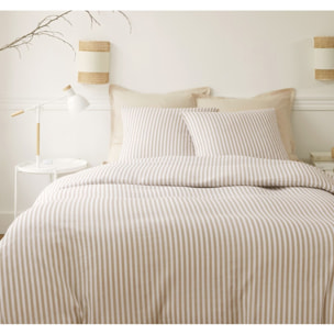 Parure housse de couette 100% gaze de coton imprimé soleïs