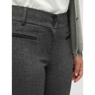 Fiorella Rubino - Pantaloni kick flare rigati - Grigio