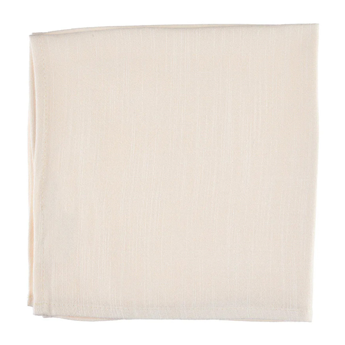 Serviette de table - 6 pièces - Lin et coton blanc crème