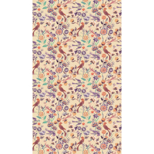 Papier peint tapisserie ancienne à fleurs Intissé