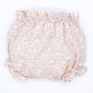 Ranita de flores rosas, goma en cintura y en las piernas.