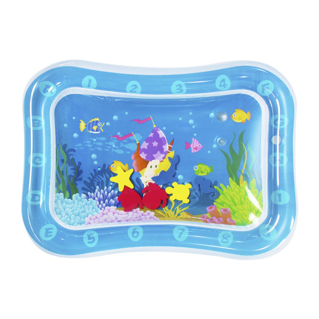 DAM Colchoneta hinchable infantil diseño fondo marino. 70x50cm. 70x50x9 Cm. Color: Azul