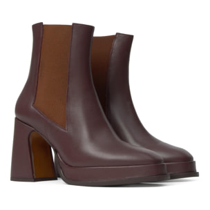 Botín de tacón Bimba en napa con cierre elástico