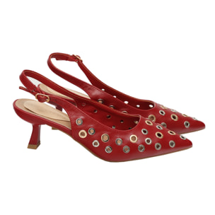 Decolletè borchie - tacco7,0 cm