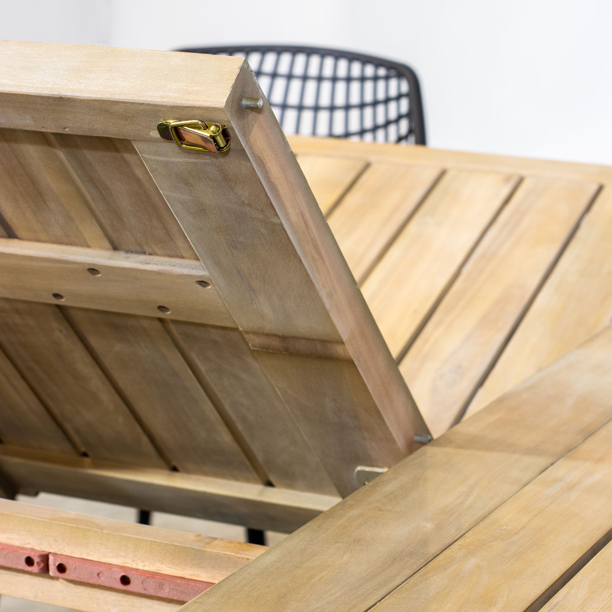 Ensemble de jardin table extensible en bois d'acacia 10 places SAONA