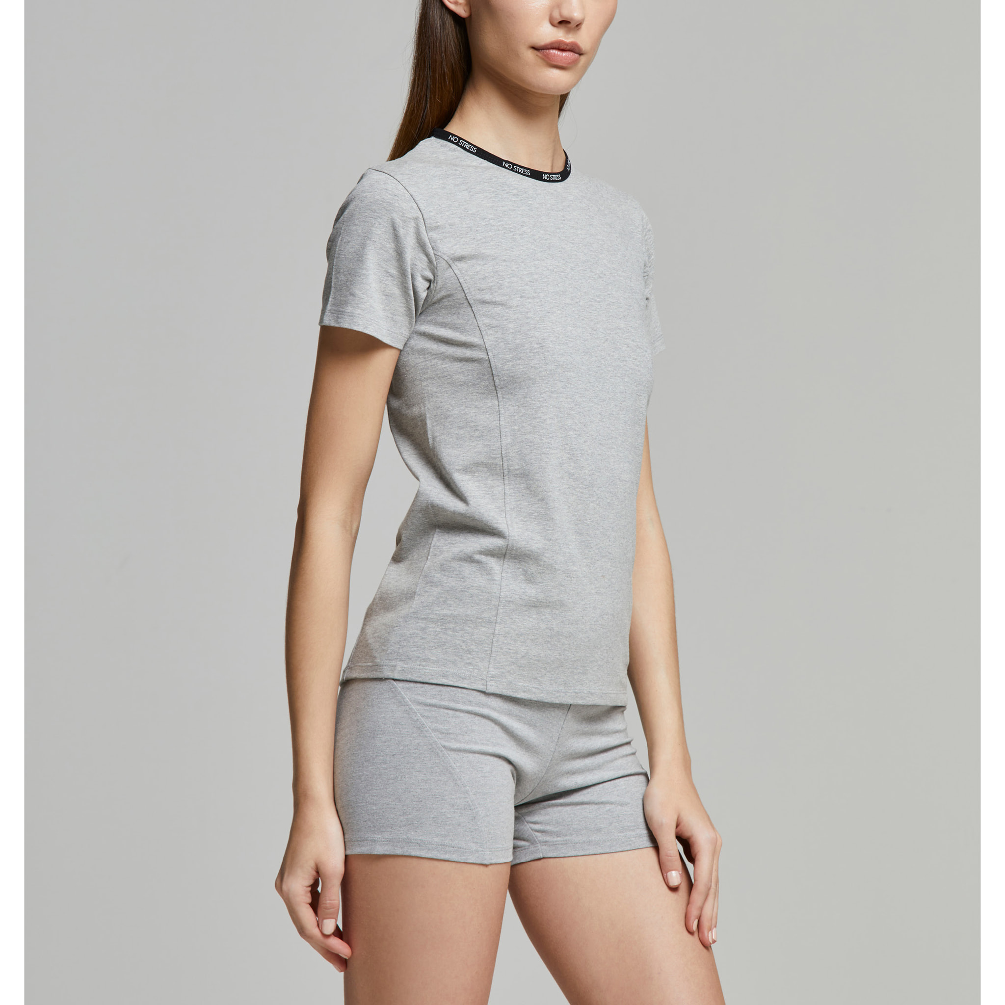 T-shirt donna no stress slim fit cotone