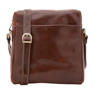 Borsa a tracolla  da uomo In Vera pelle Made in Italy 26x25x6 cm