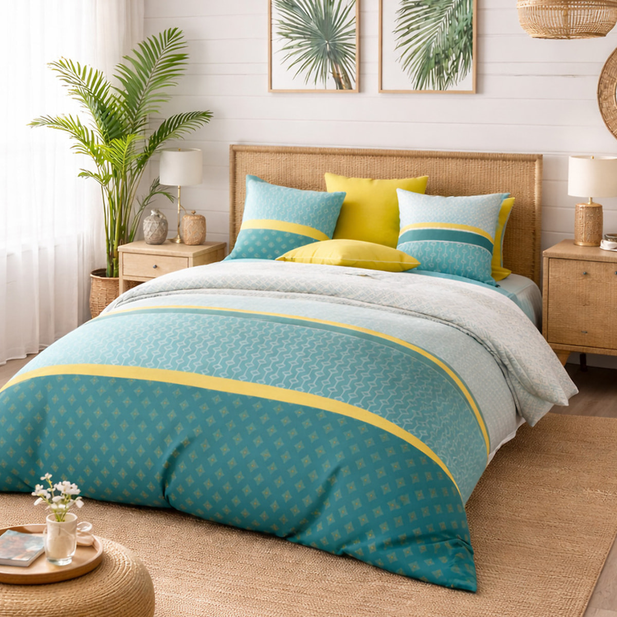 Parure Housse De Couette 3pcs 100% coton 57fils Malphite