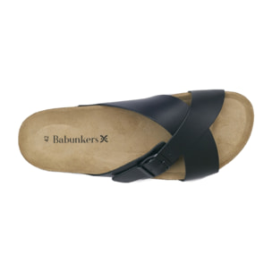 SANDALO CADIZ BABUNKERS NERO