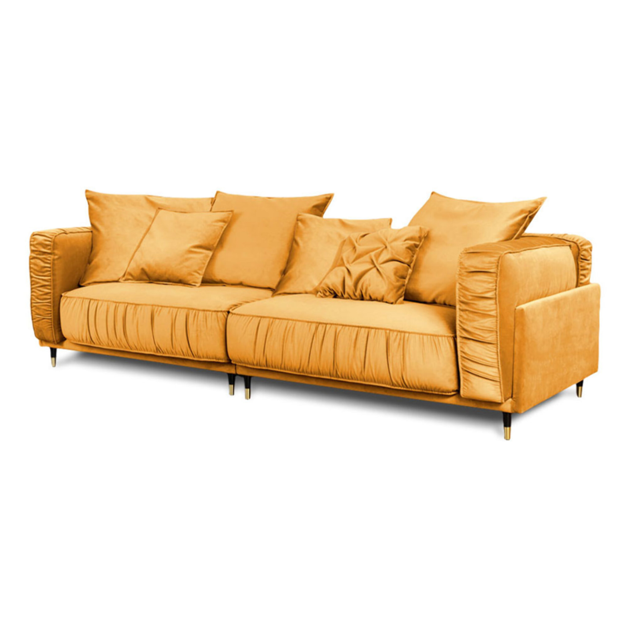 Canapé Droit Velours Fiorenzo - 4 places