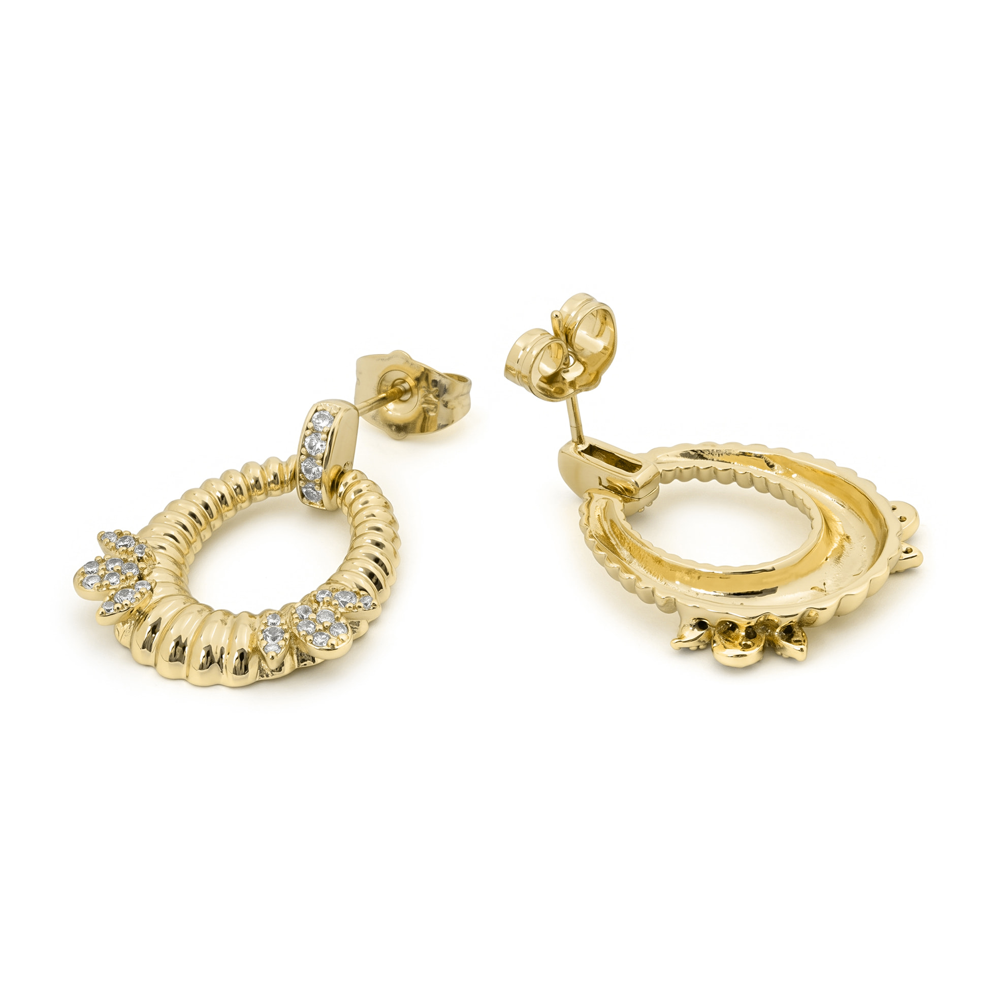 Pendientes Mame acabado oro amarillo 18k
