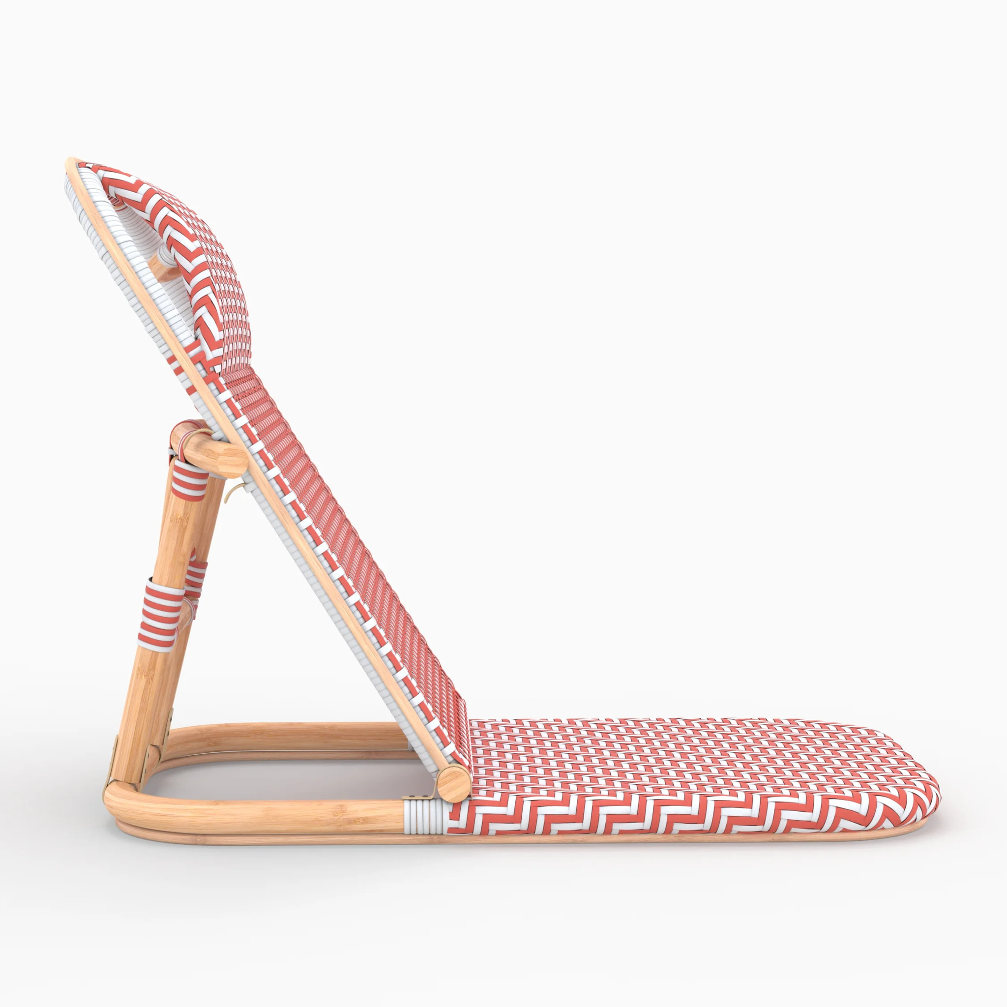 Chaise de plage terracotta pliable en tissage synthétique - Favignana