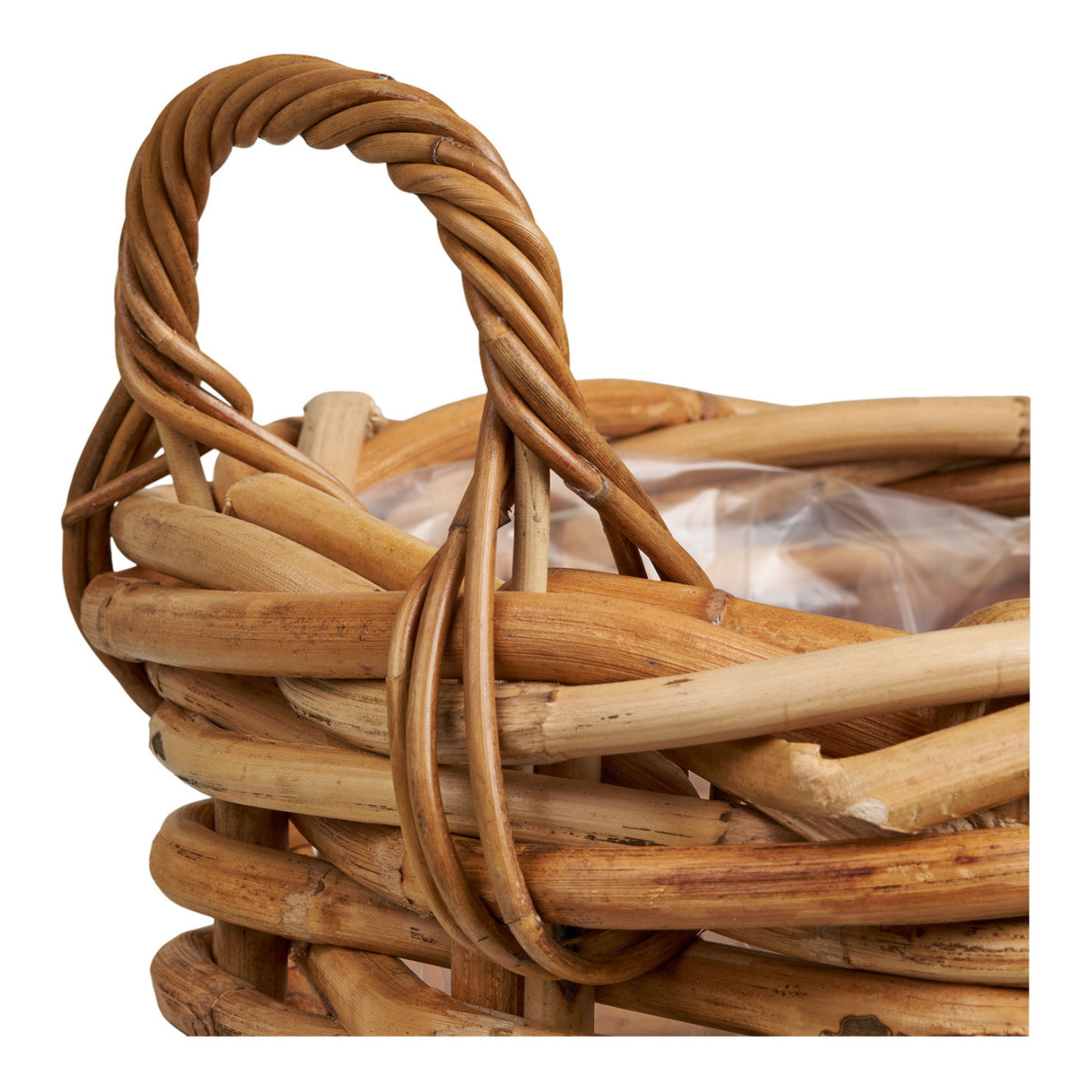 Burton - Set 3 cesti in rattan kubu naturale di misure diverse